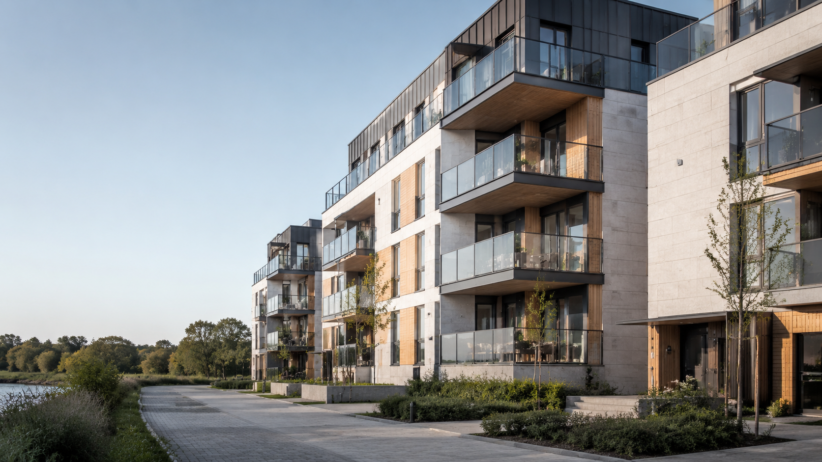 Modern skandinavisk bostadsfastighet